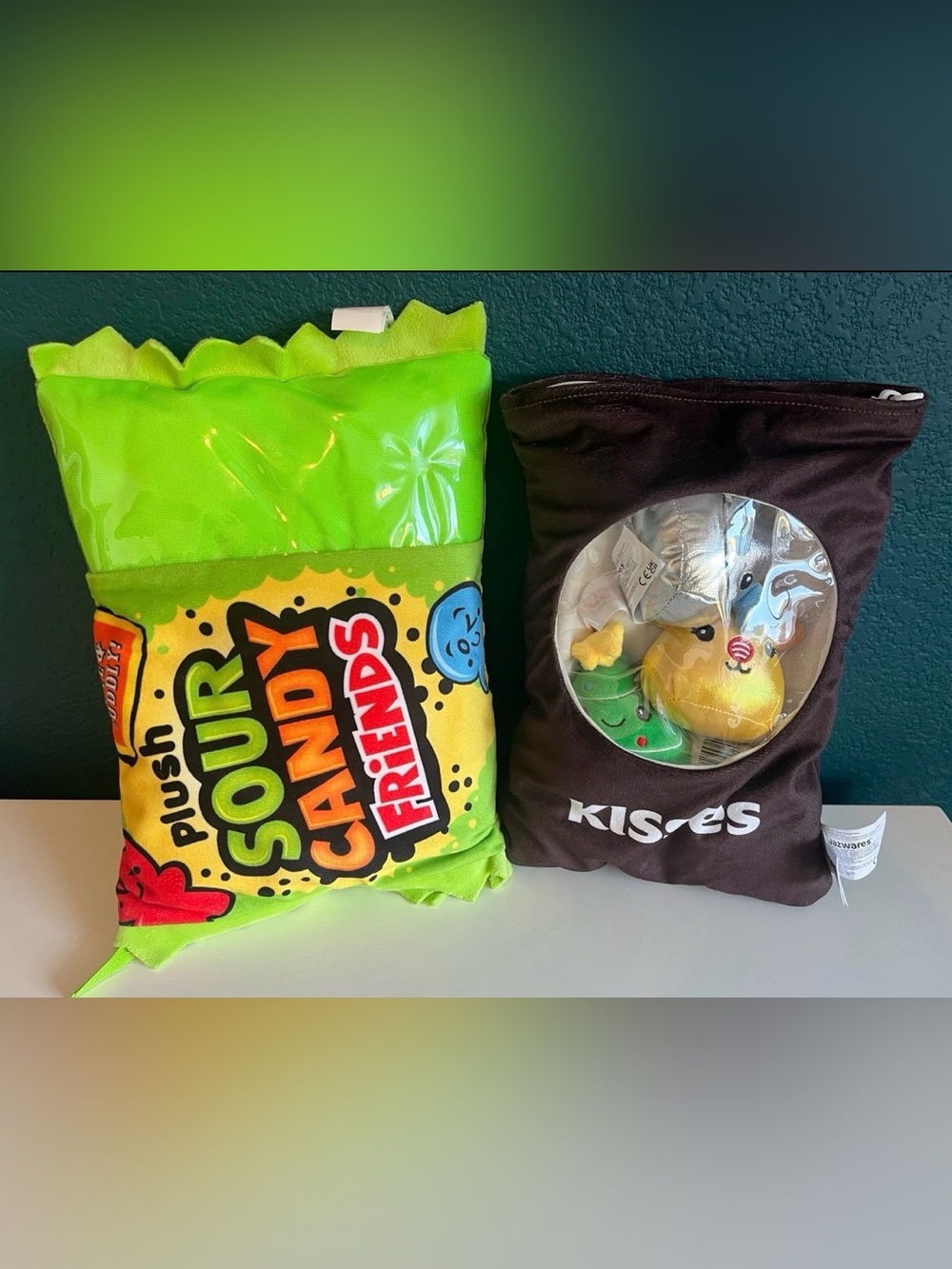Sour Patch Kids Candy Bites Plush Toy Hershey's Kisses Plush Set